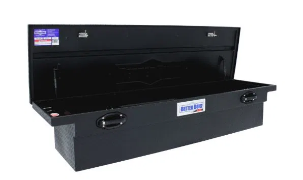 79211098 – BETTER BUILT Tool Box, Crossover Low Profile Single Lid Pull Handle Diamond Tread Matte Black Aluminum 20 ...